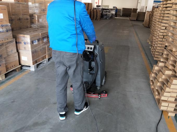 Plastic Walk Behind Floor Scrubber With Electric Cable For Can Factory 0