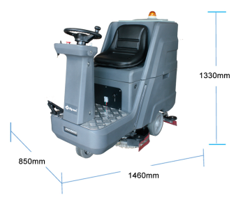 D8PRO Ultra Ride On Floor Scrubber Dryer để làm việc trong các khu vực công nghiệp lớn. 1