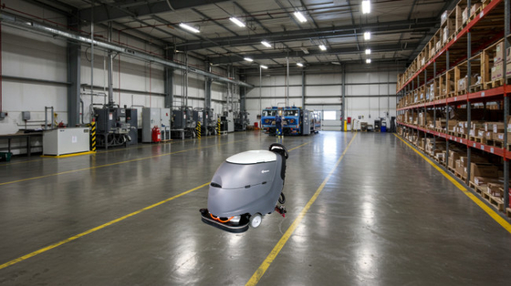 Máy rửa sàn 60L hiệu suất cao được thiết kế cho việc làm sạch nhà máy và nhà kho